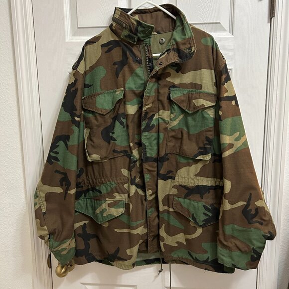 Camo Cold Weather Field Jacket Men’s Size Large Regular - Picture 1 of 8